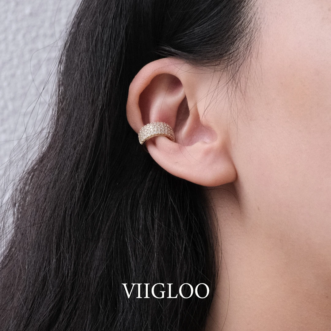 ⅦGLOO柒光｜ 日色法式轻奢满钻耳骨夹时尚装简约气质耳夹