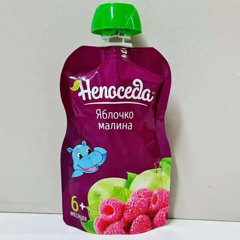 【10袋】欧洲进口活泼宝宝婴幼儿果泥90g日期到25/7-8月