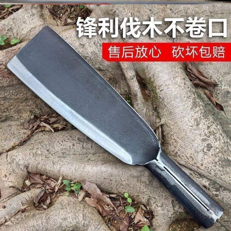 高锰钢手工锻打砍柴刀老式柴刀户外劈柴砍竹子砍材刀户外开路刀