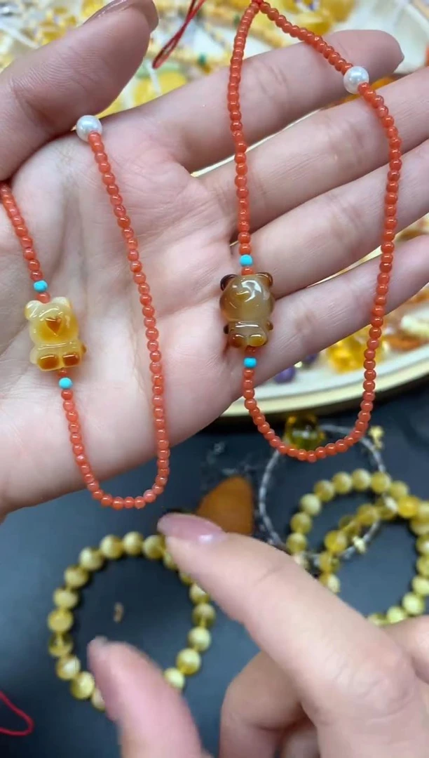 【小鱼严选】蜜蜡手机挂-多样性发一件-ML01|BML3