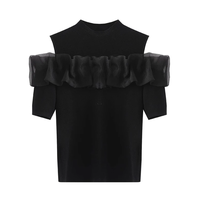 *艾家24爆款无袖花边上衣40818045