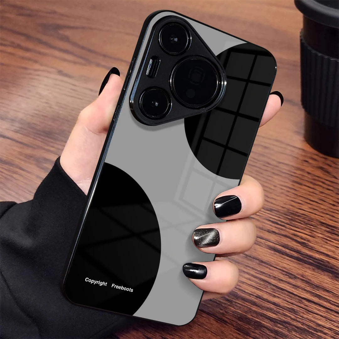 适用华为pura70pro手机壳新款玻璃分界圆点男女款ins轻奢小众高级