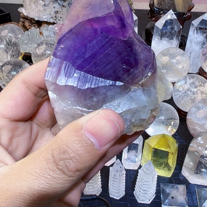 水晶摆件未镶嵌紫晶