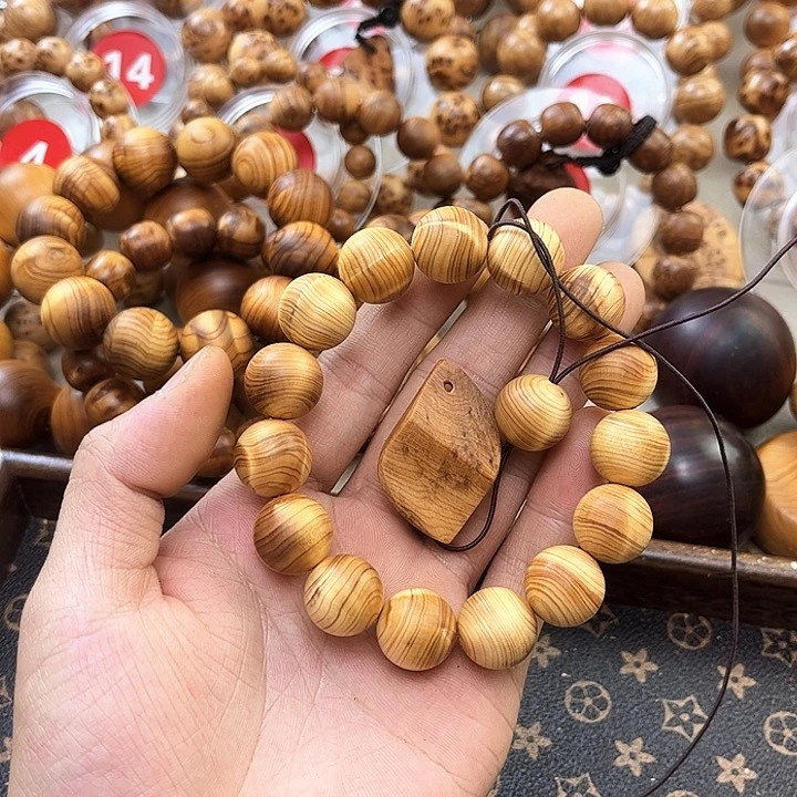 柏木（崖柏）手串/手链青*子15龙胆闪电