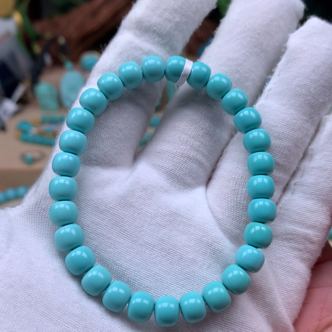 绿松石精品7mm手串未镶嵌