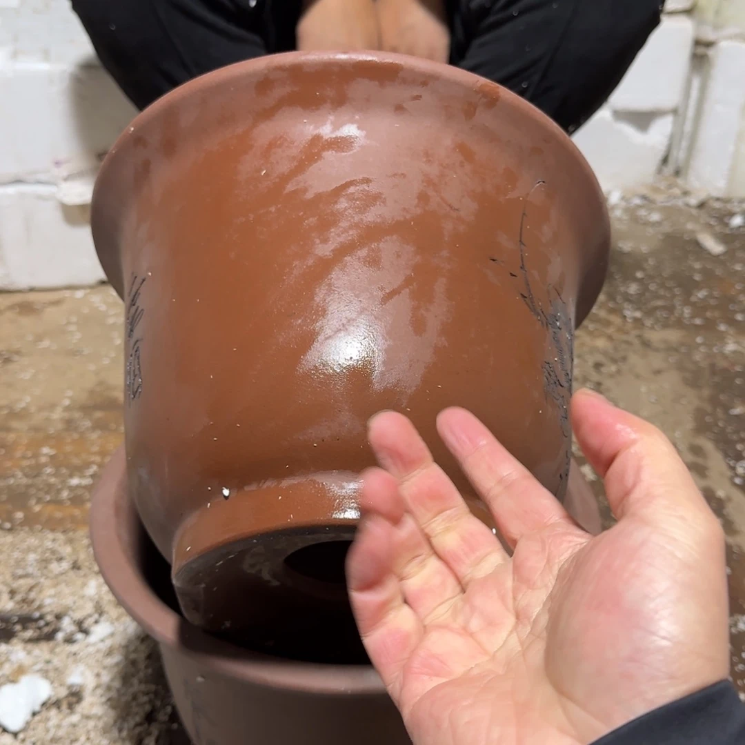 紫砂花盆口径26高度17