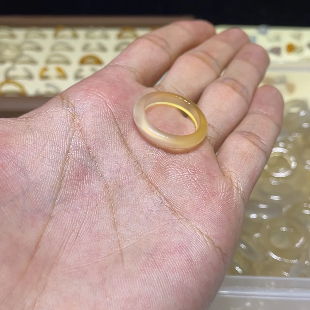 玛瑙/玉髓未镶嵌戒指13号港19