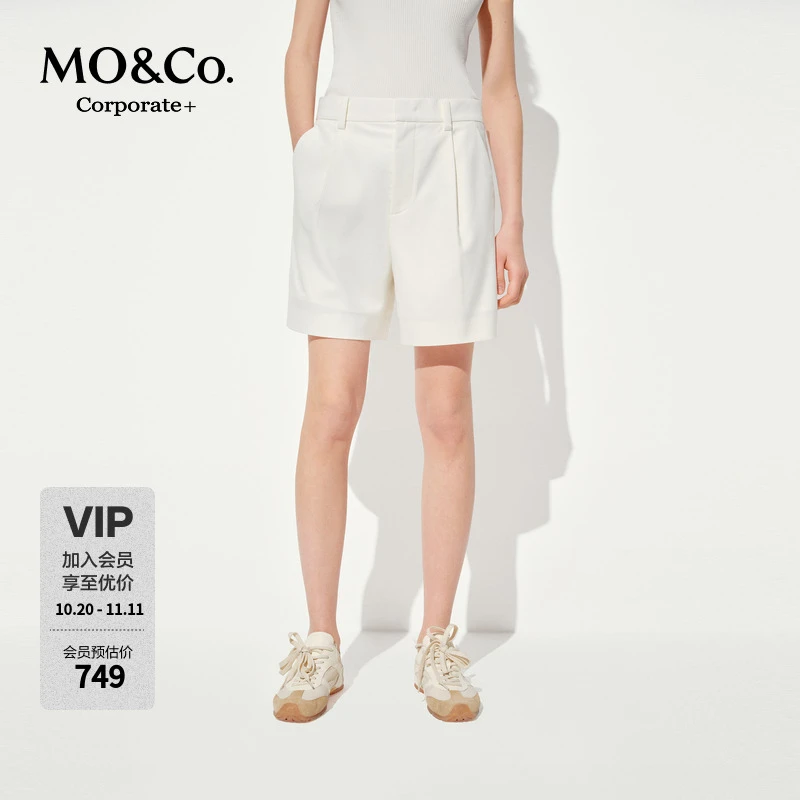 【C+系列】MOCO短裤2025夏新品凉感中低腰A字五分裤MBE2SOT002
