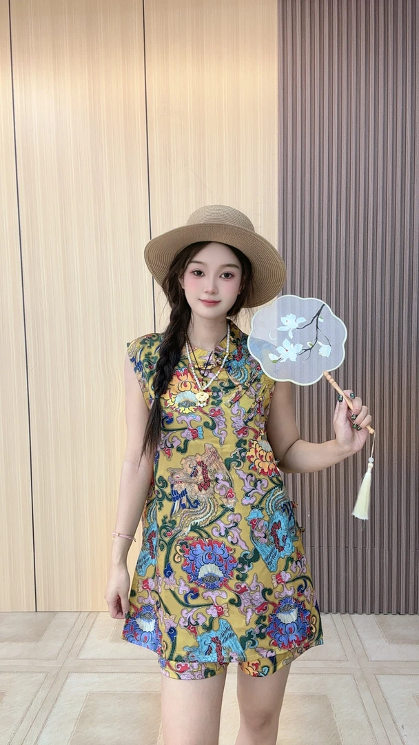 【云锦专属】2025国风新中式马甲旗袍套装