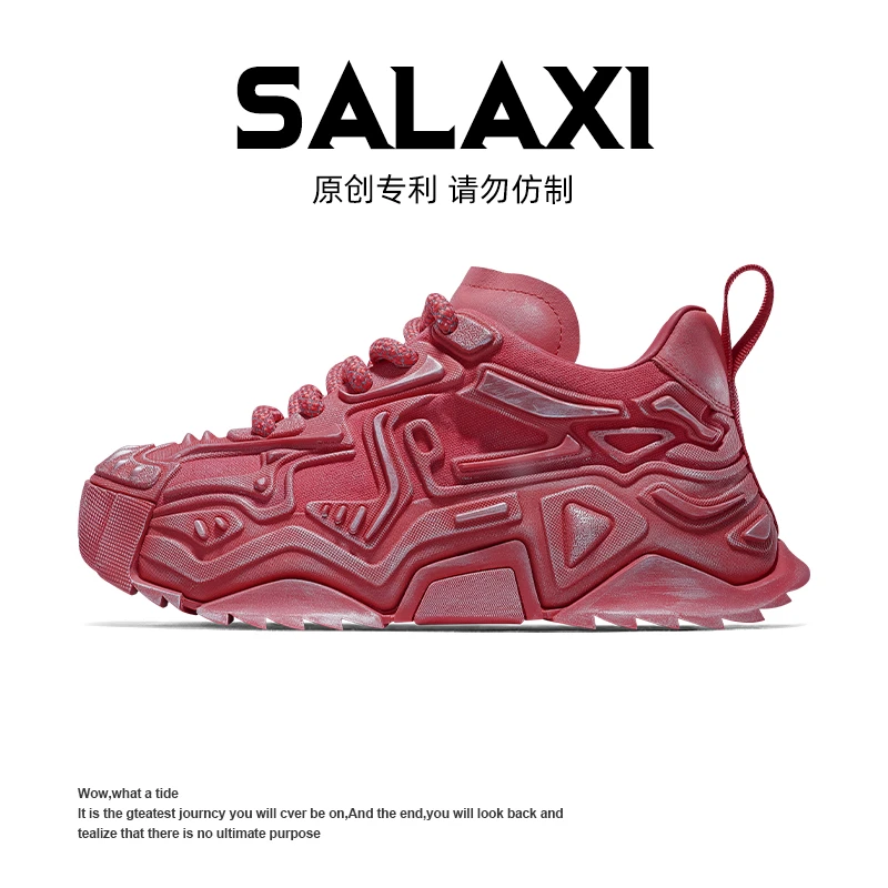 SALAXI【情侣款】2025夏季新品潮流时尚炸街潮鞋机甲厚底透气老爹鞋