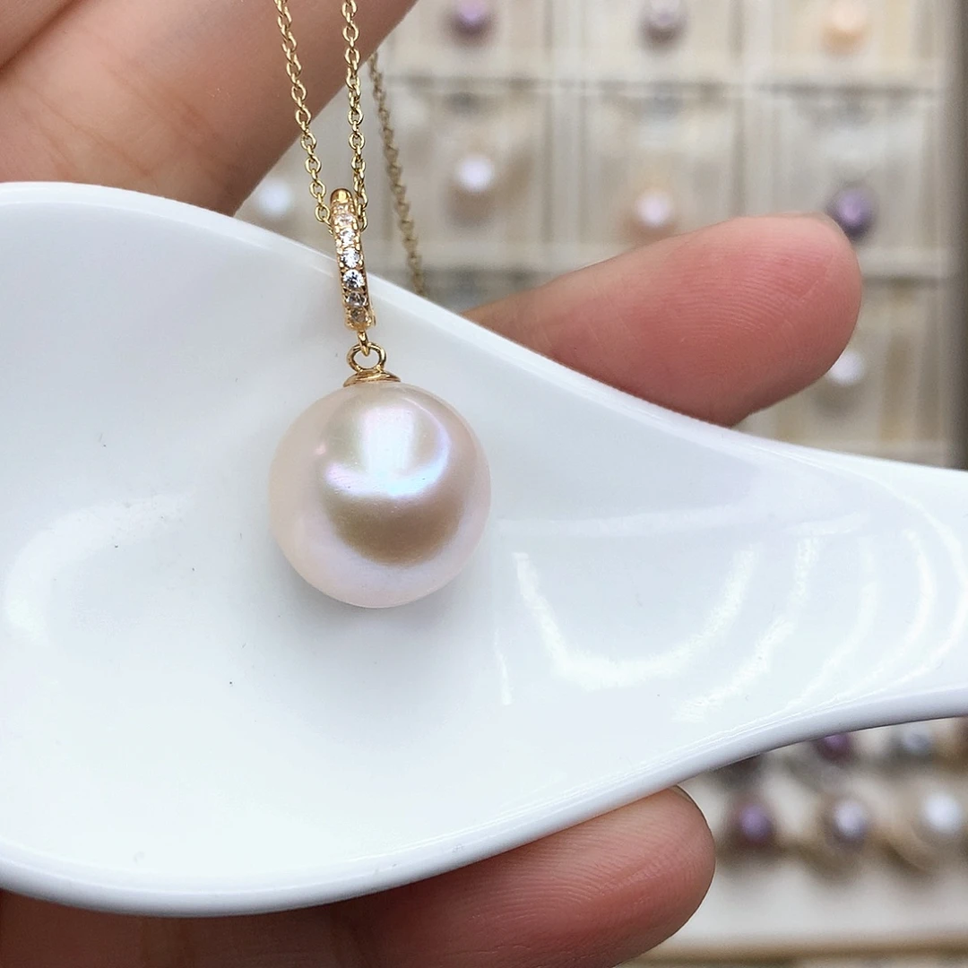 淡水珍珠颈饰银S925镶嵌猪****0