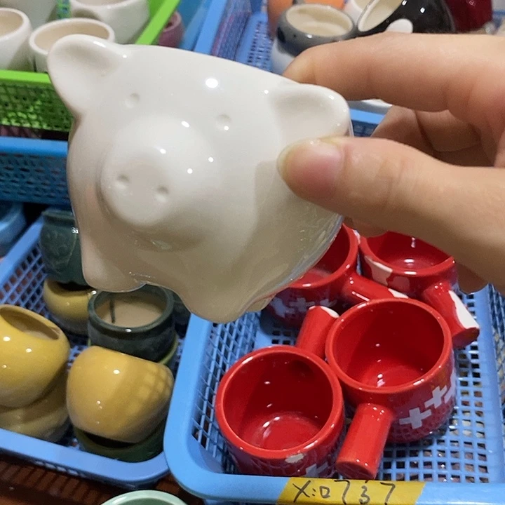 摆件陶盆有孔 微瑕介意勿拍