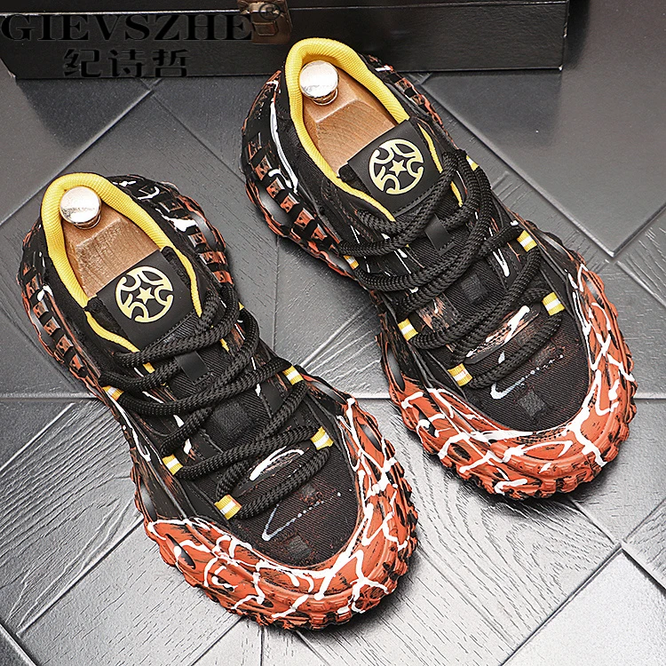 纪诗哲潮流男鞋夏季新款低帮布面透气青少年夏季透气网面老爹鞋