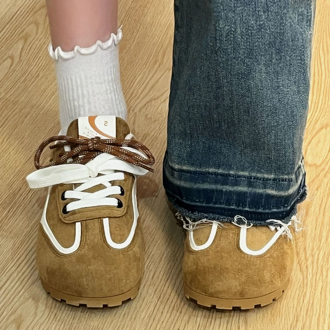 环球原创旅行鞋秋季琥珀流光板鞋女款2025新款复古百搭休闲德训鞋