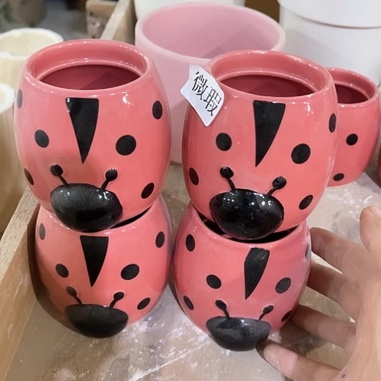 多肉绿植陶瓷花盆9.99包邮，有孔