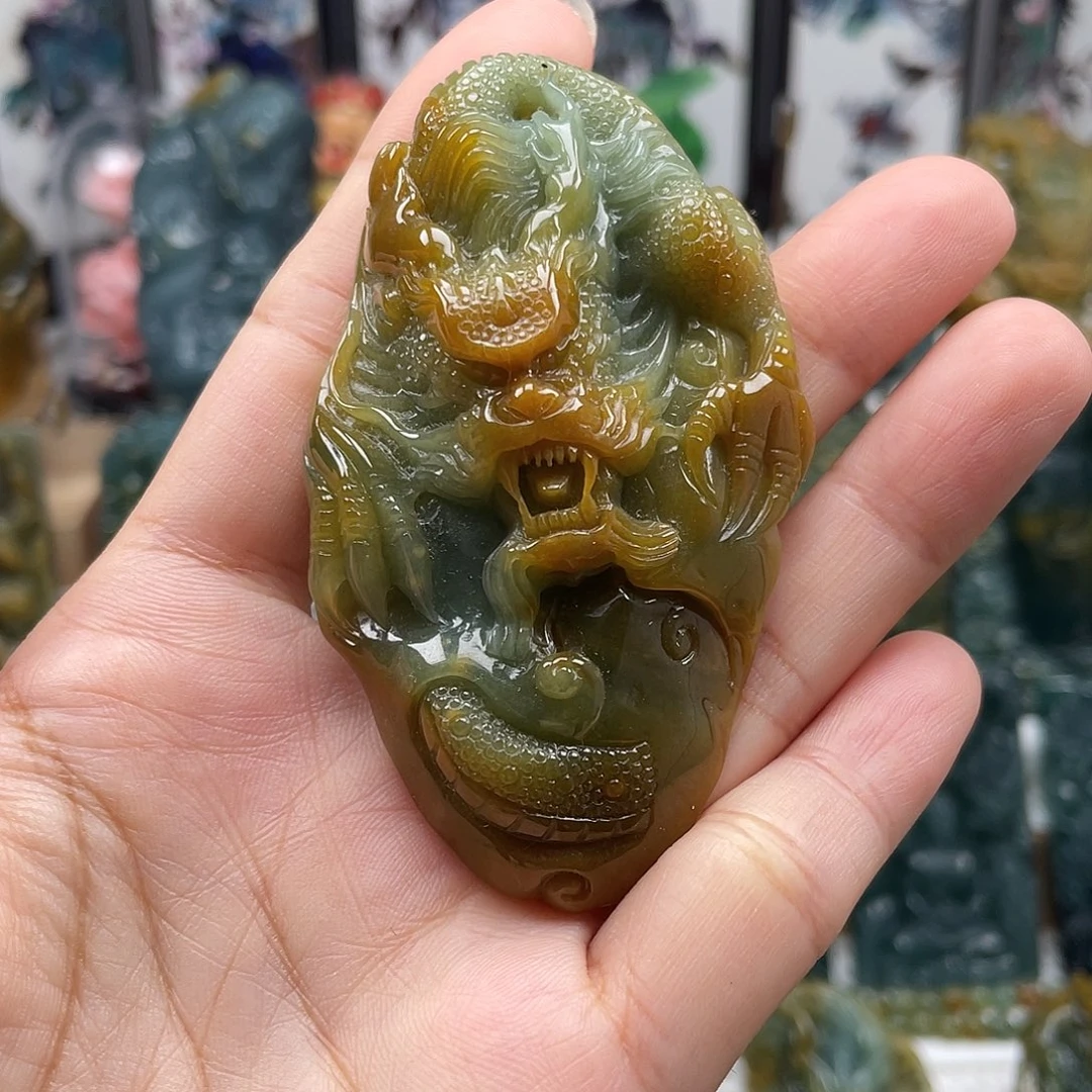 颈饰未镶嵌翡翠天然翡翠a货龙