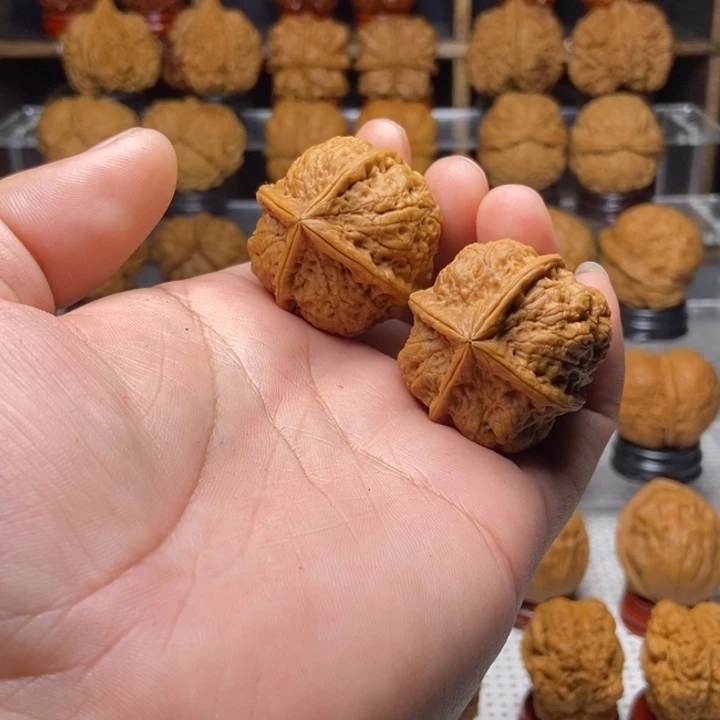 豆***佬桃核吊坠5钢炮四棱