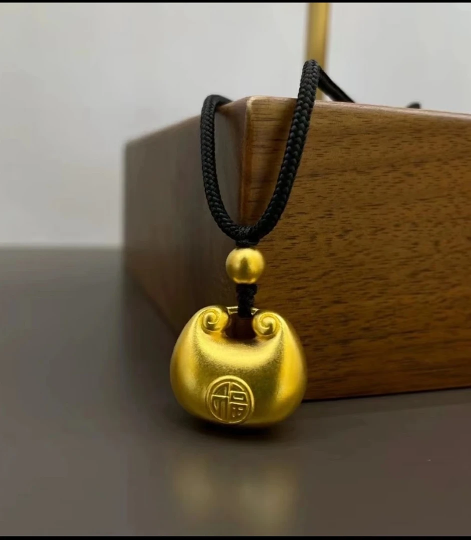 吊坠足银 （小胖福吊坠）实心款平安锁吊坠福字挂坠编绳传承古法款