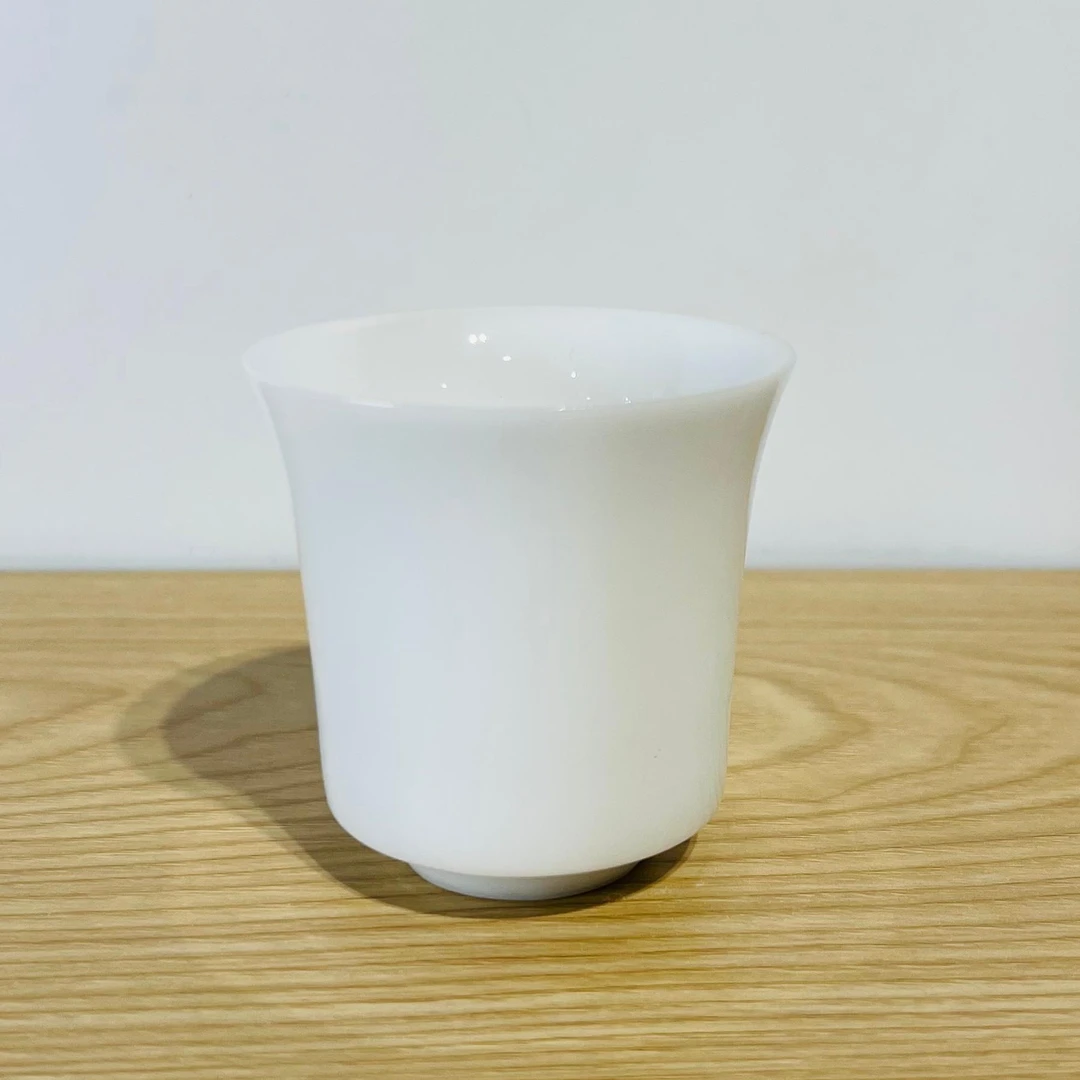闻兮茶器羊脂玉瓷高冰闻香杯太高档陶瓷茶杯主人杯