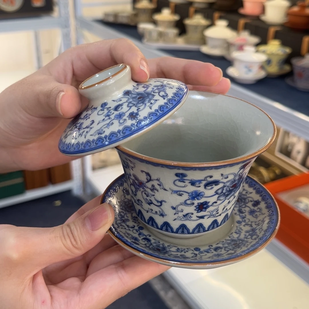 陶景德陶瓷盖碗茶具