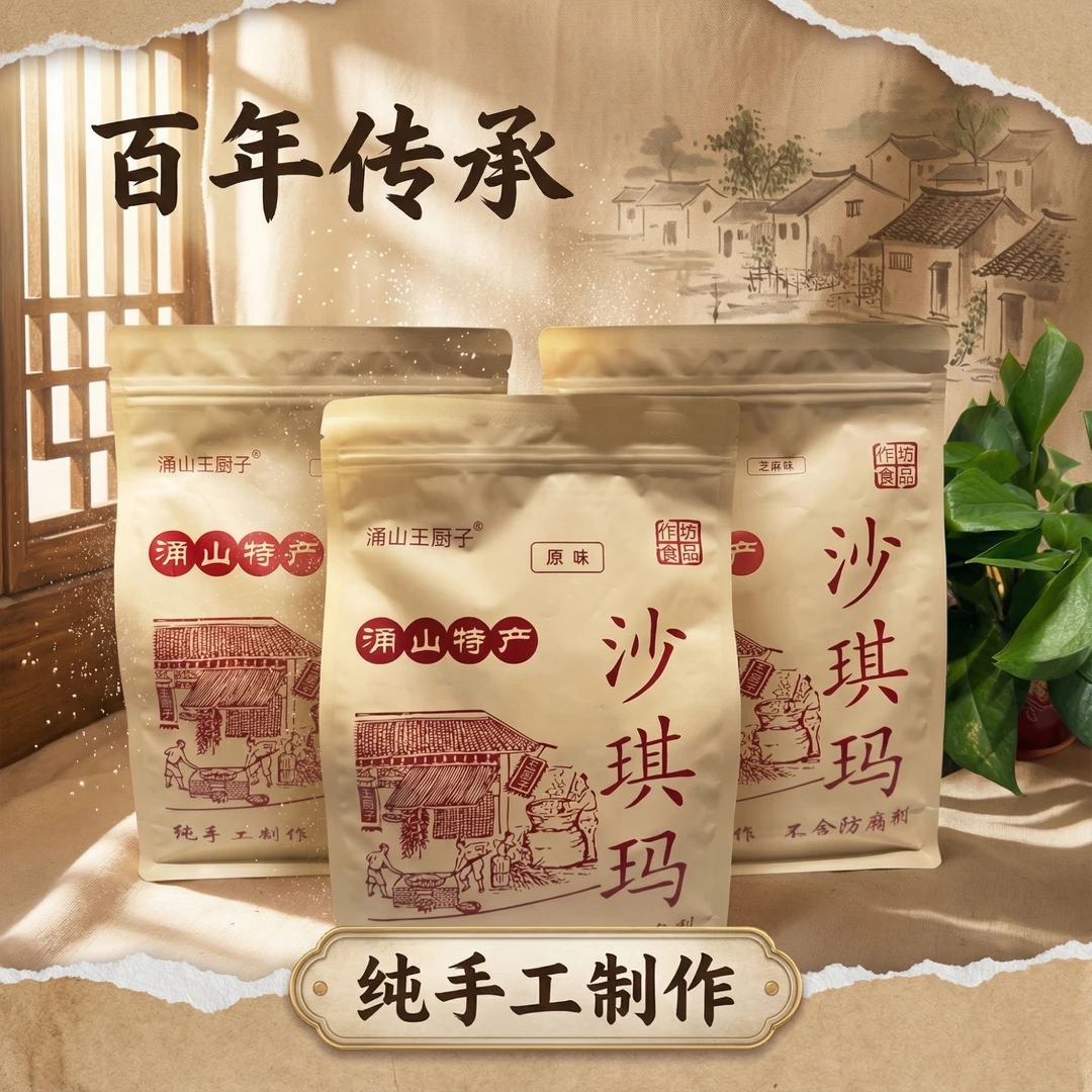 涌山特色手工沙琪玛可口休闲零食传统切糕