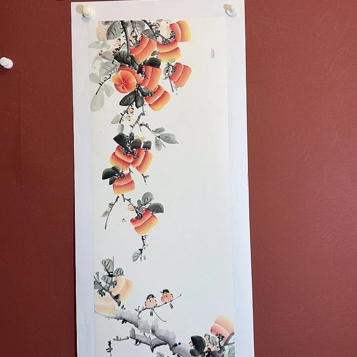 国画听兰老师花鸟