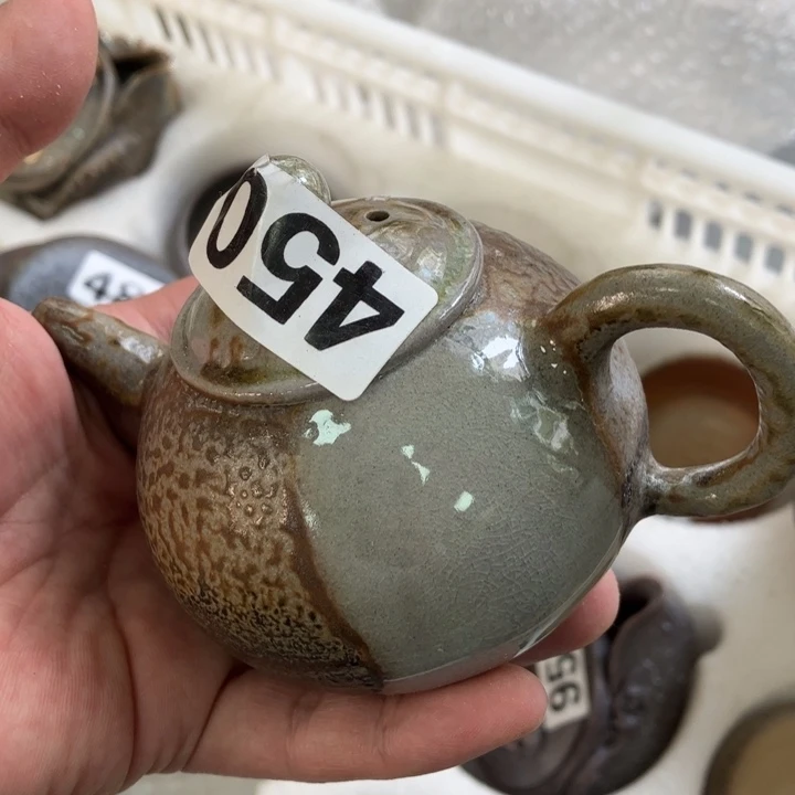 柴烧茶具茶杯大放漏
