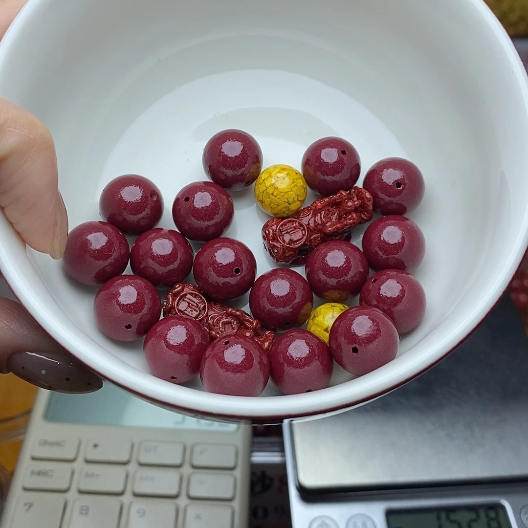 天然辰砂刻**心1111