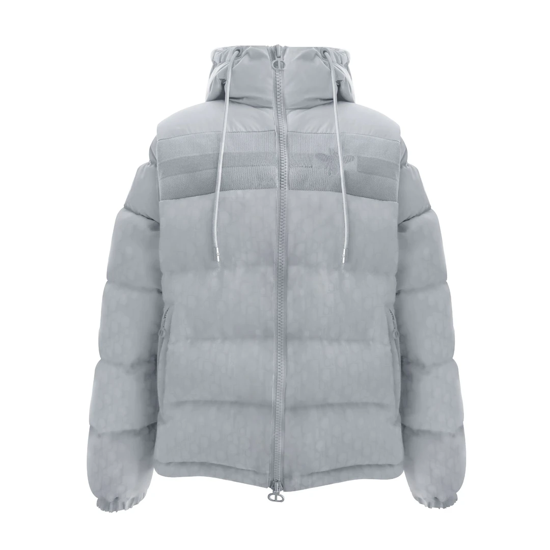 2025早秋设计师新款可拆卸手袖变马甲老花连帽绒外套 A8073