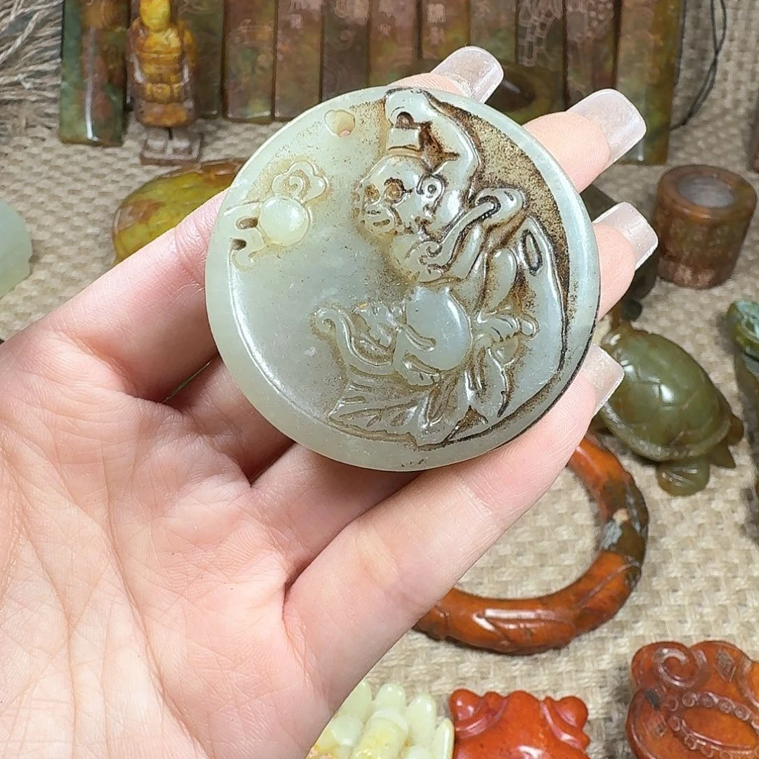 白玉菩提吊坠挂件