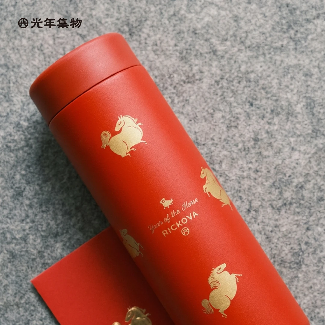 马到福来保温杯光年集物新年限定