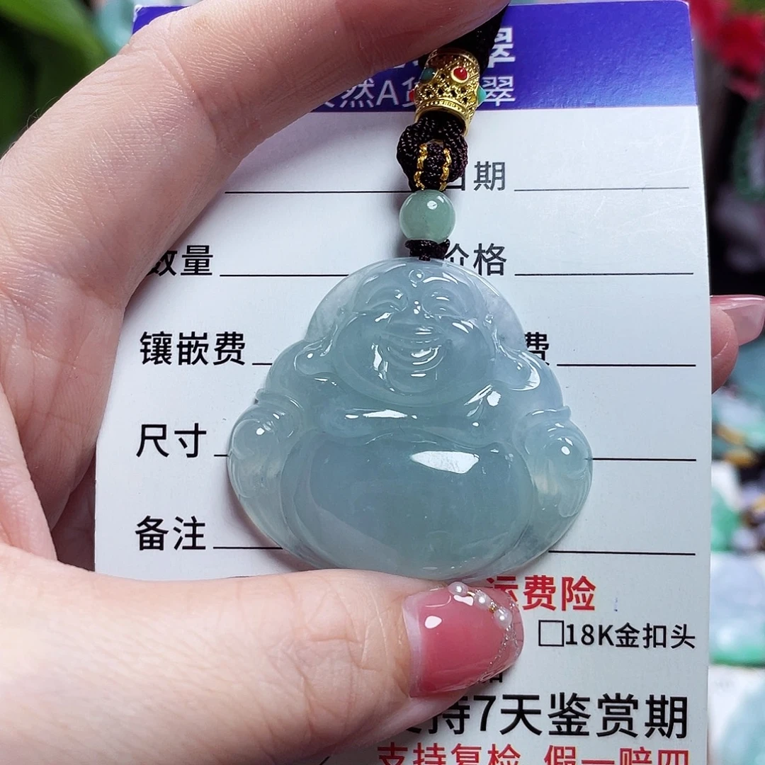 翡翠未镶嵌颈饰佛公50