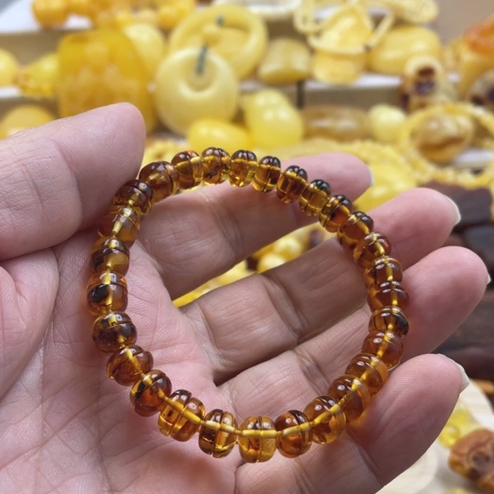 蜜蜡手串未镶嵌手串