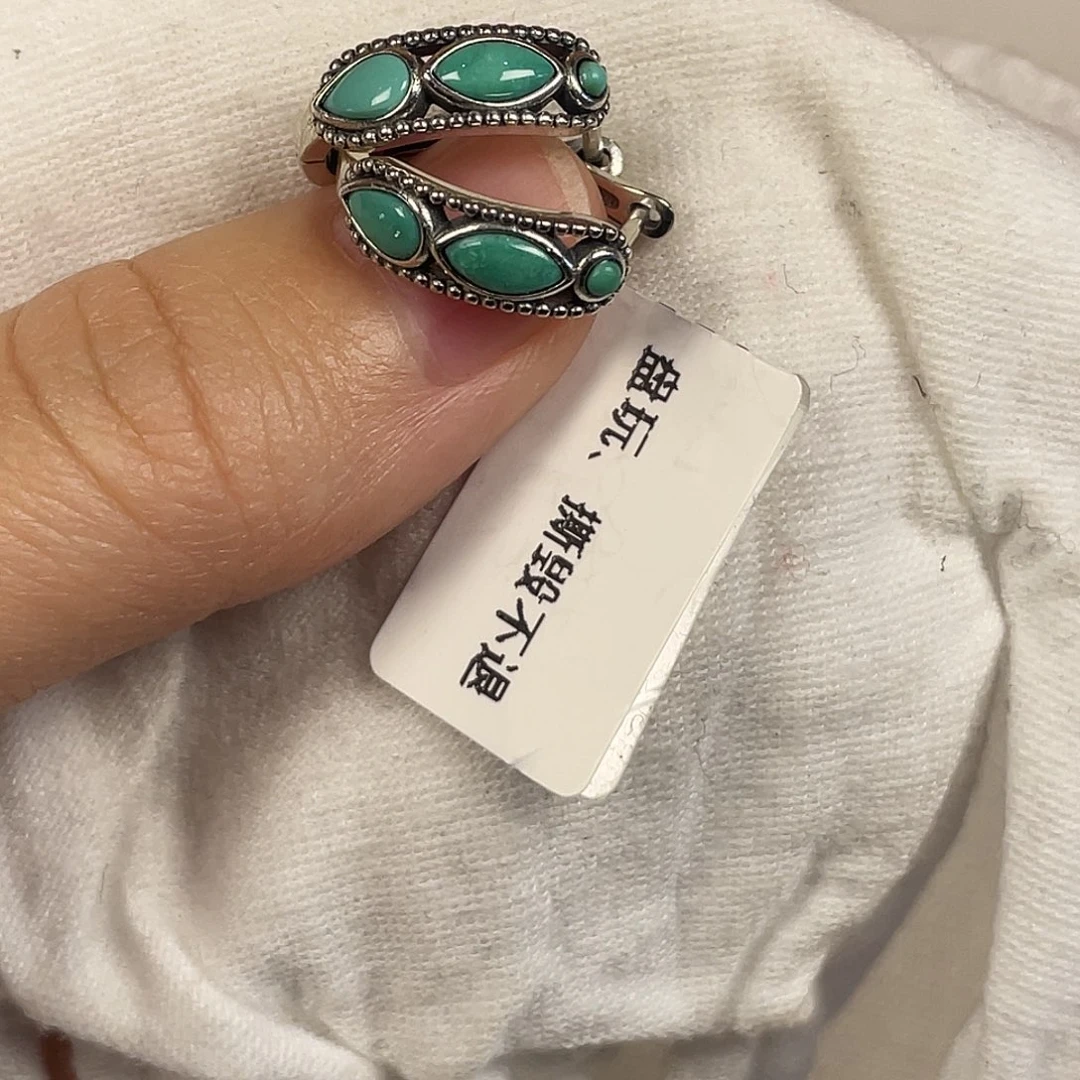 绿松石银S925镶嵌配饰