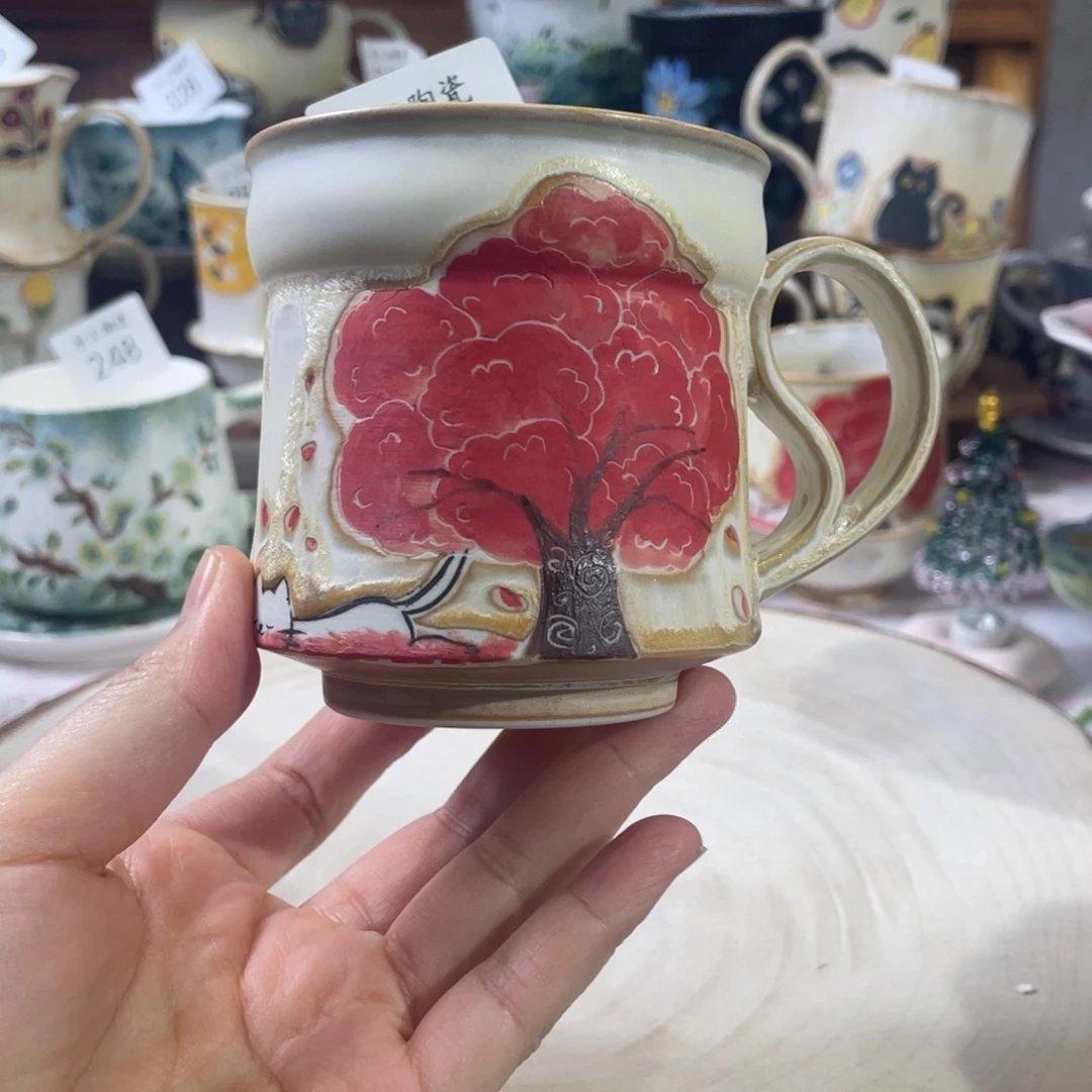 景德镇手工松针釉杯108