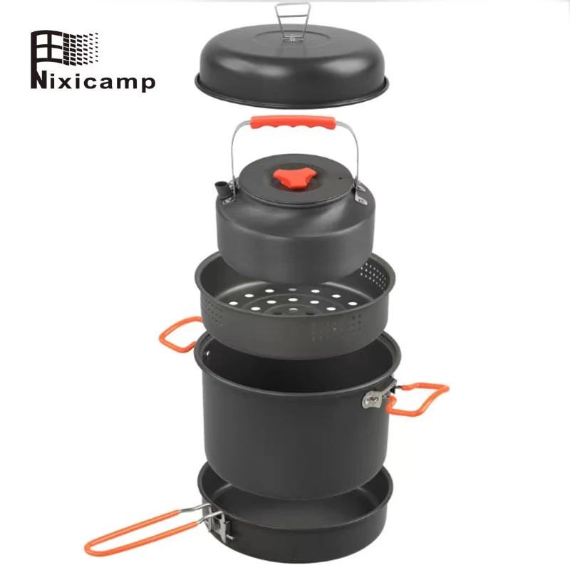 Nixicamp官方正品3~8人户外双耳套锅组合露营装备新一代专业级