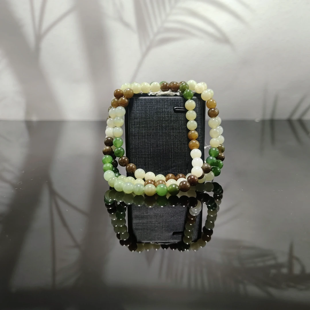 N和田玉多宝108圆珠吊坠链1910