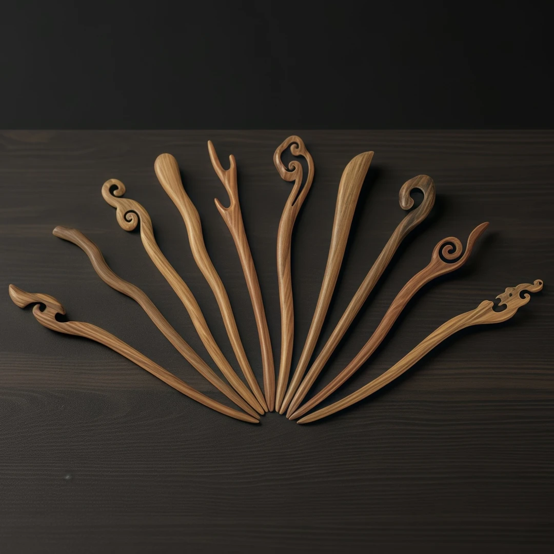 【桃木】纯手工桃木发簪简约时尚新中式簪子纯手工diy制作