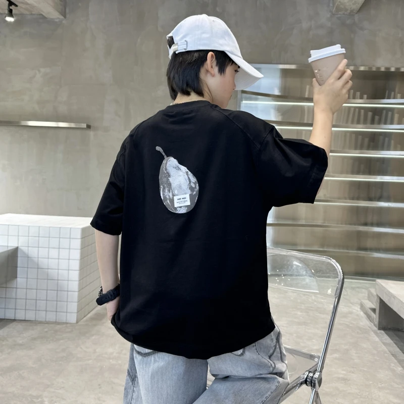 童装儿童夏季短袖T恤2025新款中大童男童夏装韩版洋气百搭衣服潮