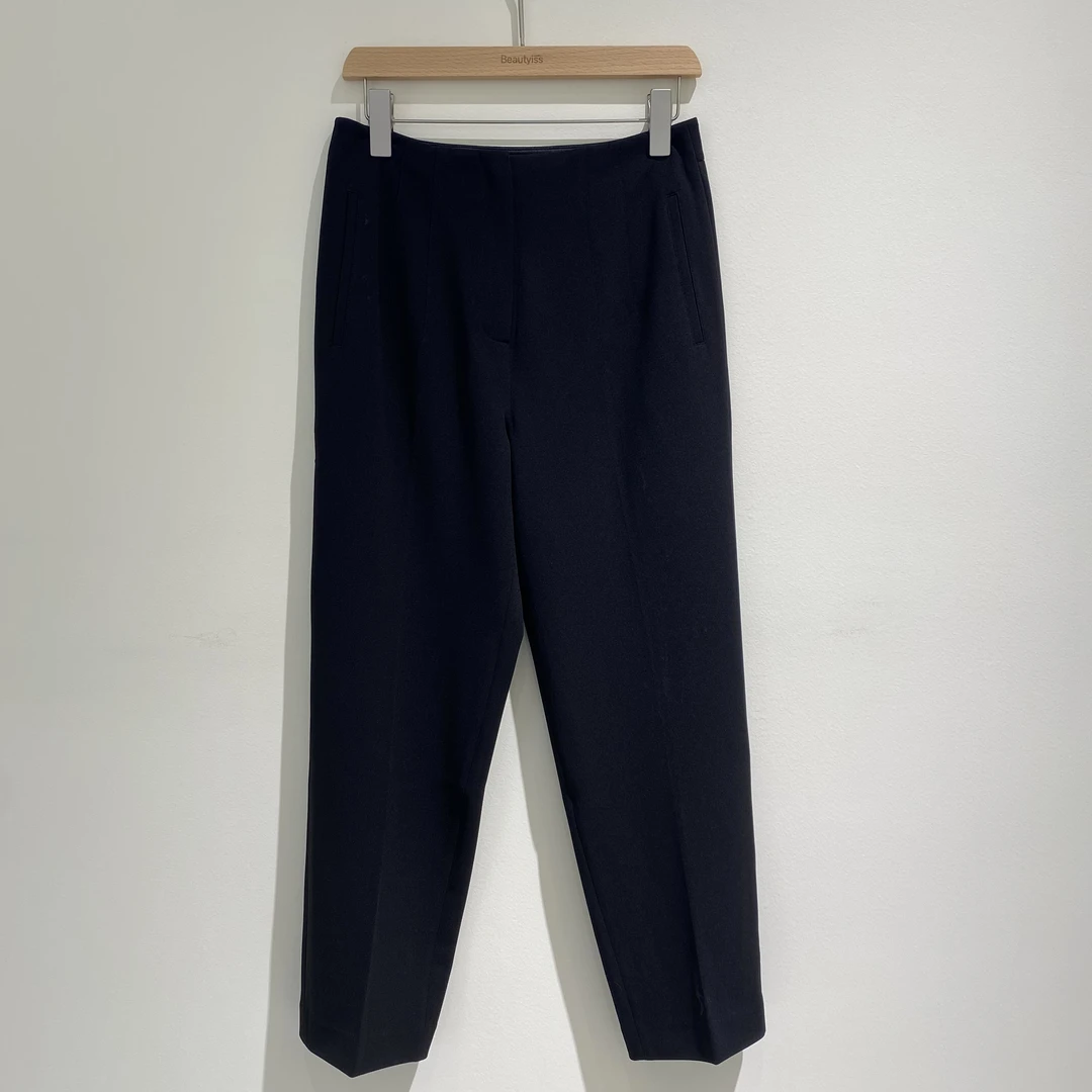 2025飞秒大码直筒百搭简约黑色小西裤