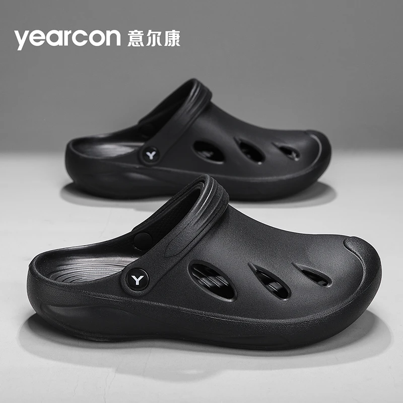 YEARCON/意尔康男士2025夏季户外休闲凉鞋外穿两穿透气防滑洞洞鞋