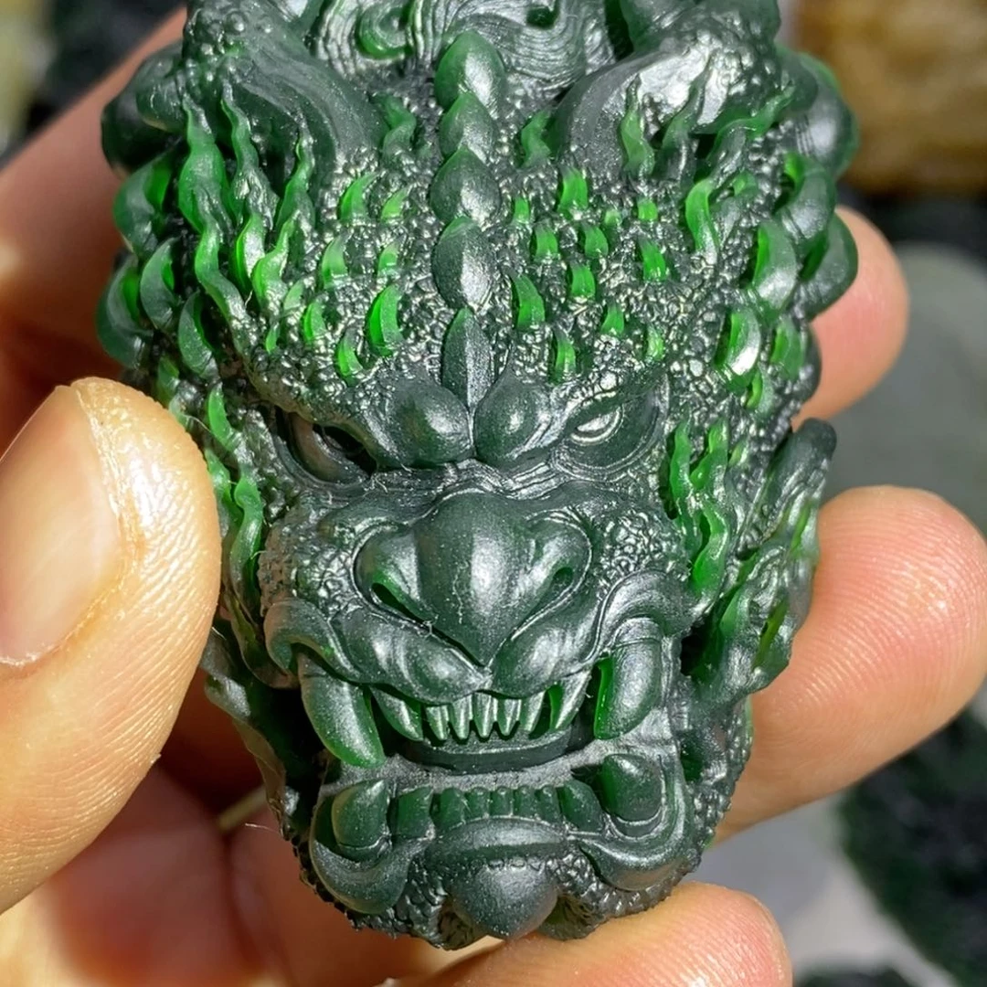 定制翡翠未镶嵌天然翡翠A货龙头