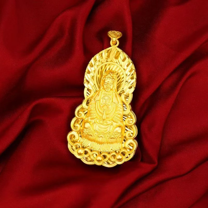 合金吊坠 【观音吊坠】男款  时尚潮流 气质 经典 金色精美