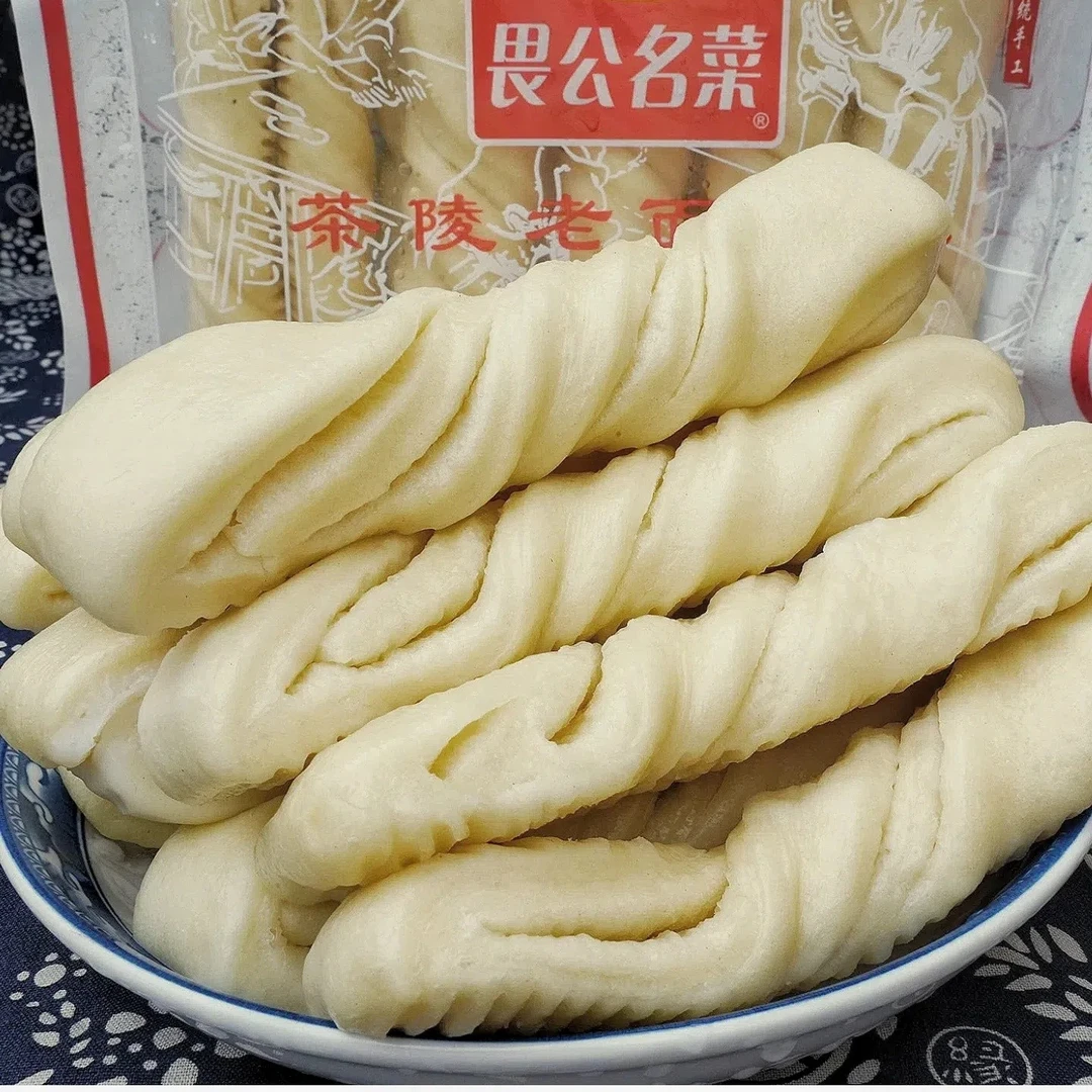湖南茶陵畏公名菜老面花卷 纯古法手工艺制作微微黄手工花卷