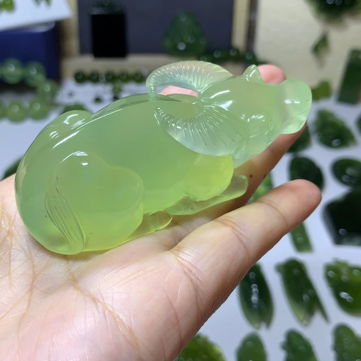 岫玉手把件未镶嵌手把件