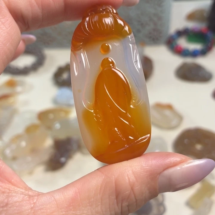 玛瑙/玉髓未镶嵌吊坠(不含链)