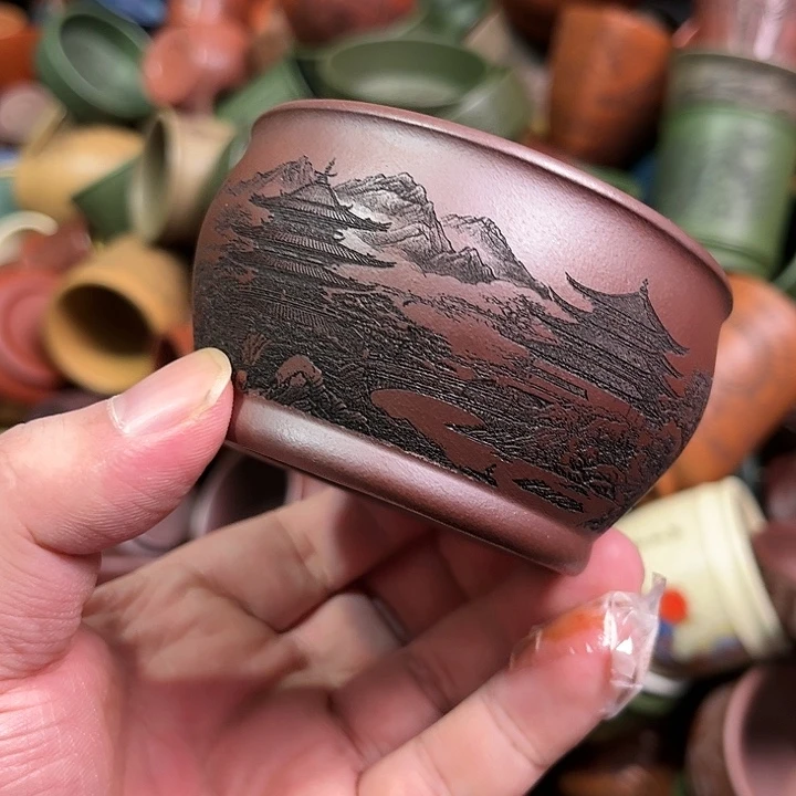 紫砂茶杯全手工紫砂主人杯