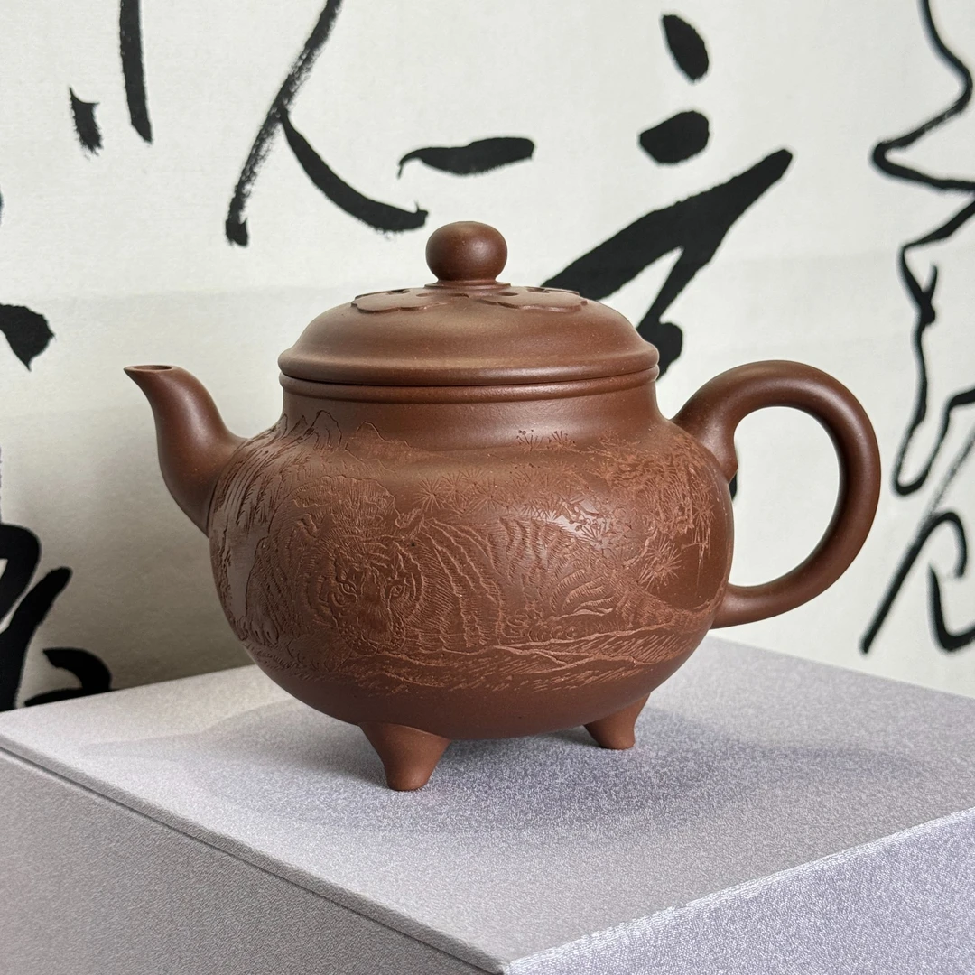 黄龙山原矿底槽青大彬如意240cc水平壶莲子壶紫砂壶茶具泡茶壶
