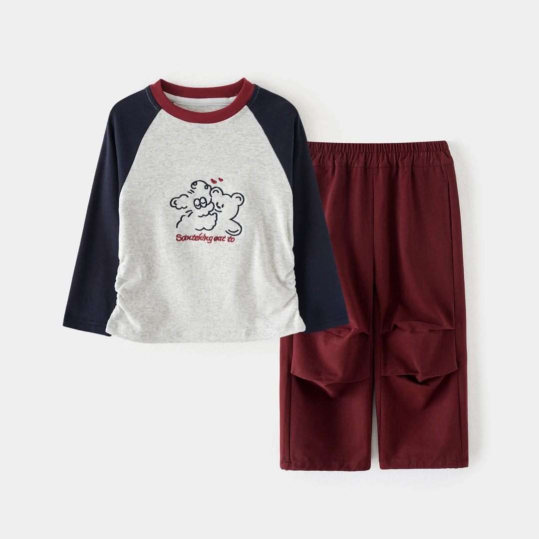 2025秋季新款女童外套直筒裤两件套儿童时尚洋气套装MYMQ1106