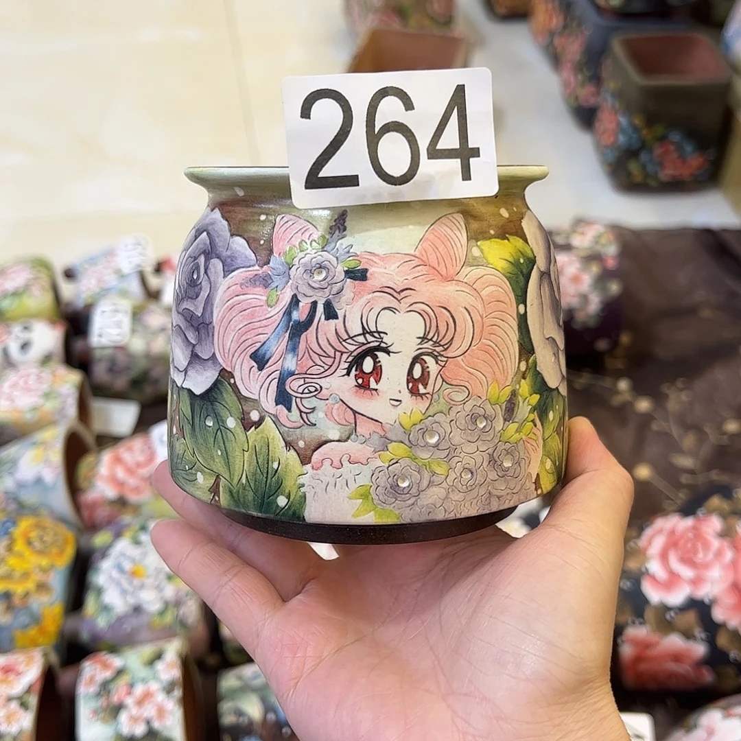 景德镇炫彩手绘口10高10